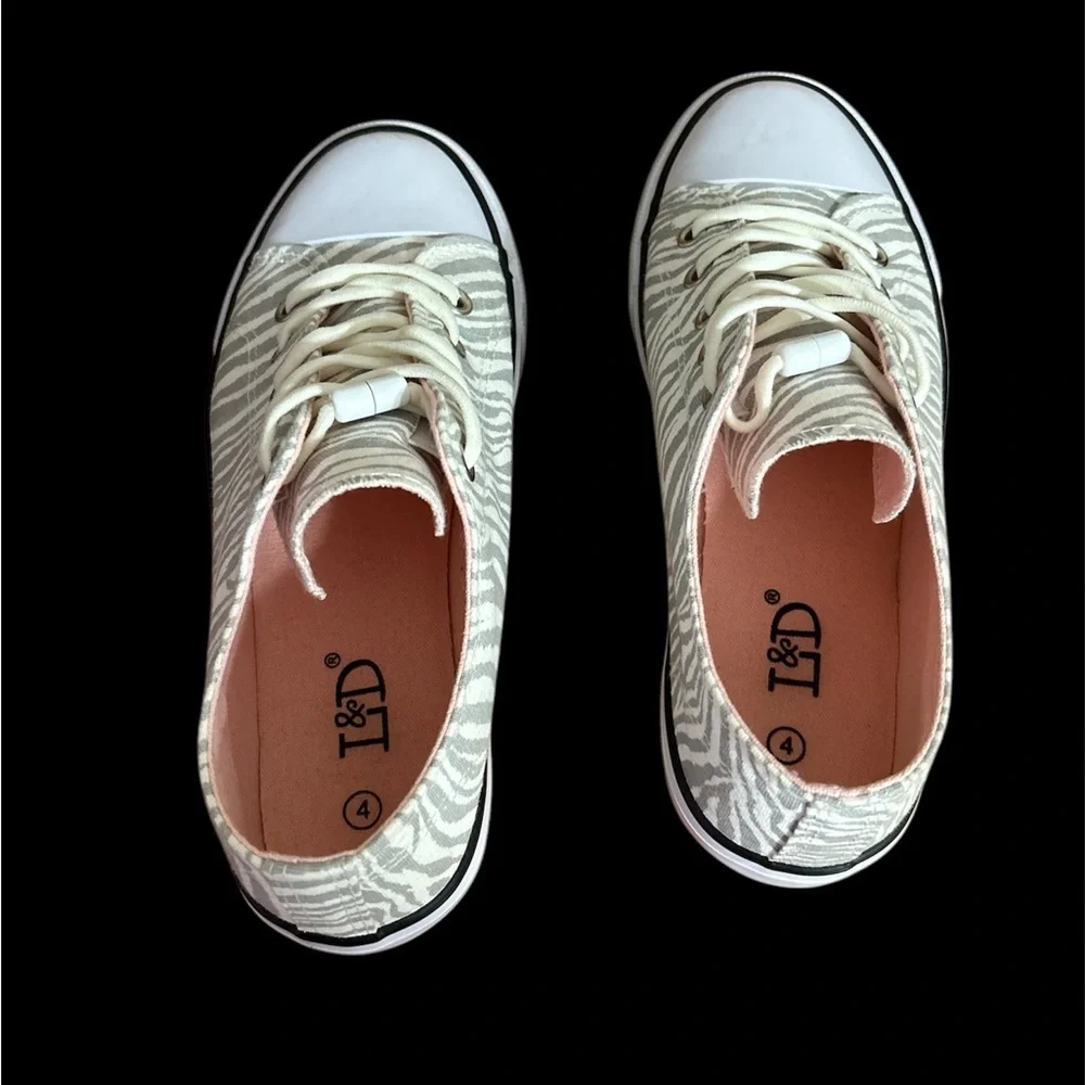 L&D from Aldi kids Zebra Print Sneakers